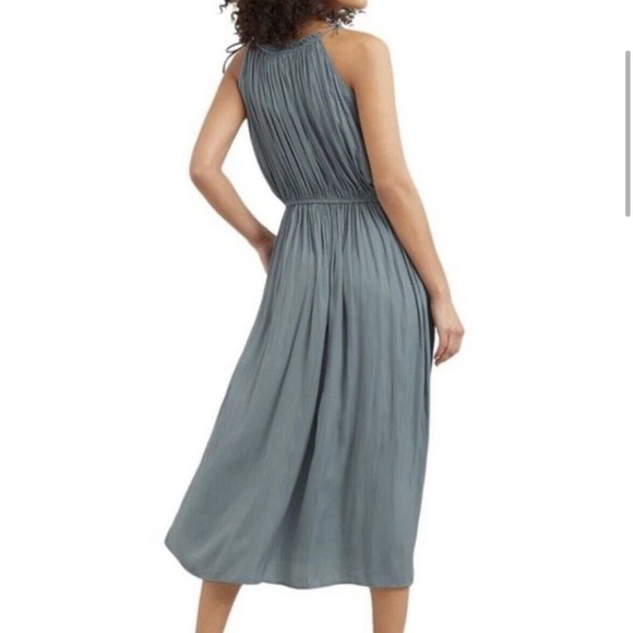 Modern Citizen Aileen Blue Tie Shoulder Midi Dress Small NWOT - Picture 2 of 8